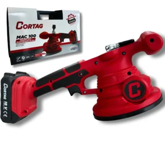 Maquina Com Ventosa E Vibração Para Assentamento De Pisos e Porcelanatos Com Bateria 18v Carregador E Maleta de Transporte Mac 100 Cortag