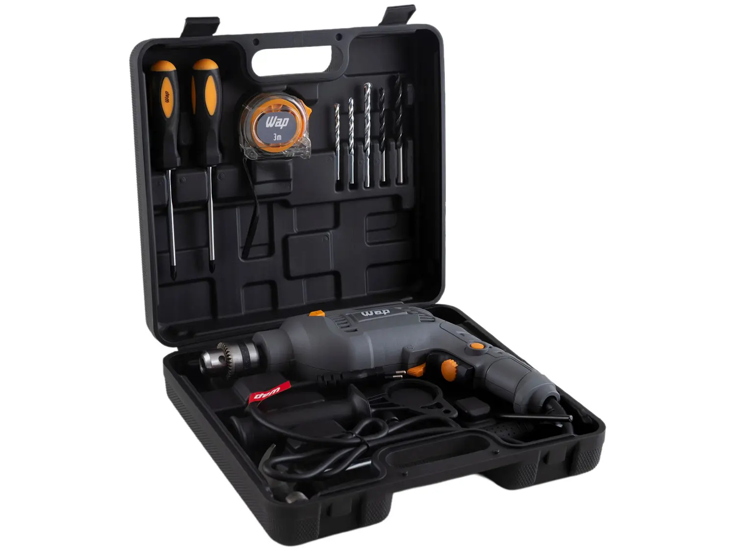 Furadeira e Parafusadeira de Impacto Wap 700W com Maleta 12 Peças WF 700K10 - Imagem 5