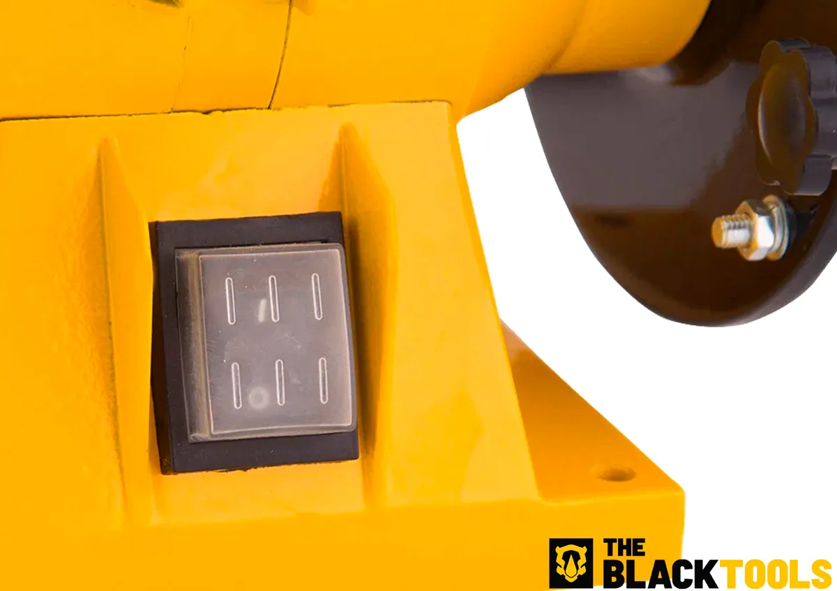 Moto Esmeril Bancada 6 Polegadas 150w 1/4cv Bivolt 2 Rebolos Amarelo 127/220v - Imagem 7