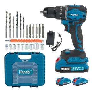 Parafusadeira Furadeira de Impacto Hanabi CY-3003 Brushless 2 Baterias 21v Cor Azul