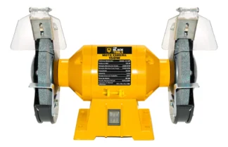 Moto Esmeril Bancada 6 Polegadas 150w 1/4cv Bivolt 2 Rebolos Amarelo 127/220v
