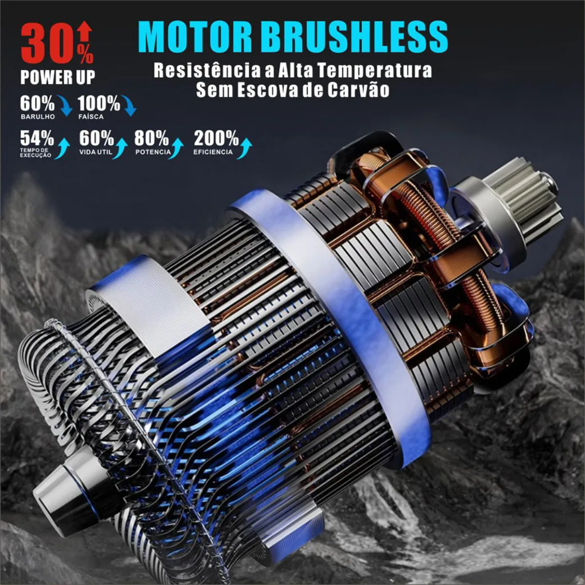 Esmerilhadeira Lixadeira Brushless Sem Fio 2 Baterias 21v - Imagem 6