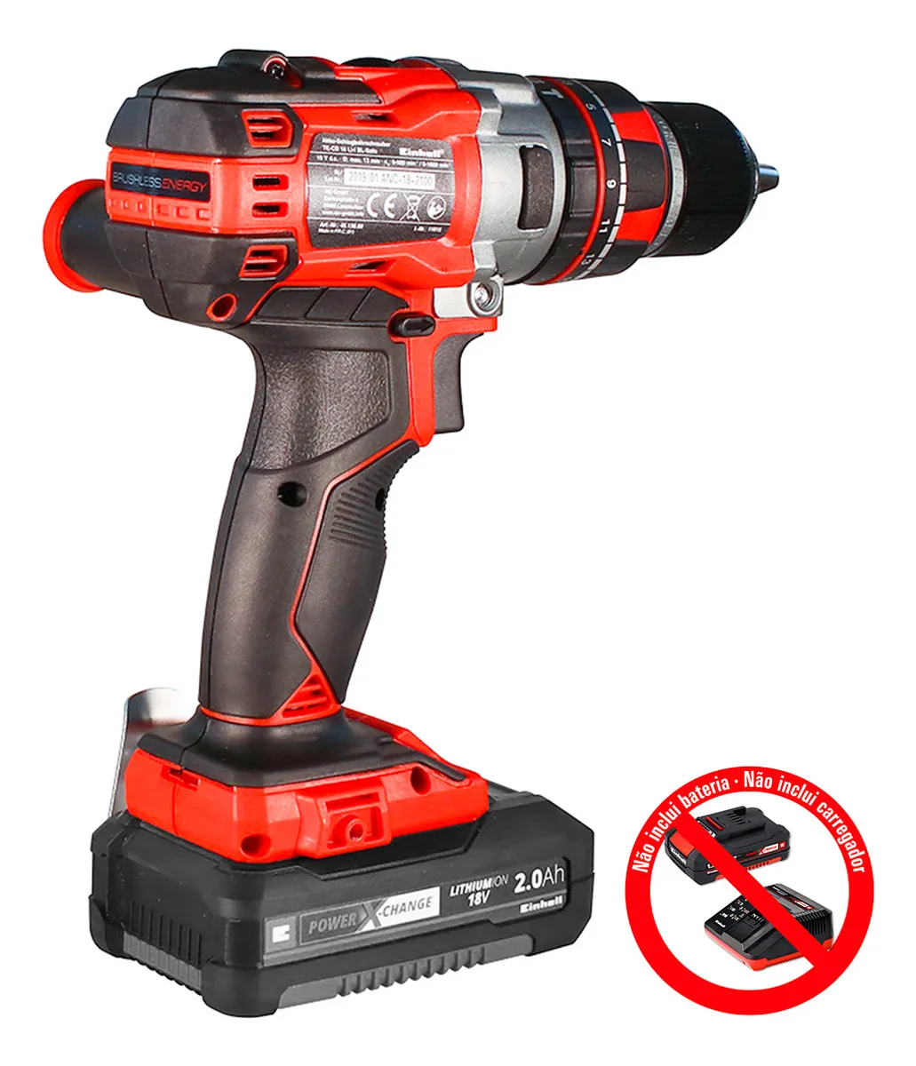 Parafusadeira e Furadeira de Impacto Einhell TE-CD 18 Li-i BL sem bateria - Imagem 4