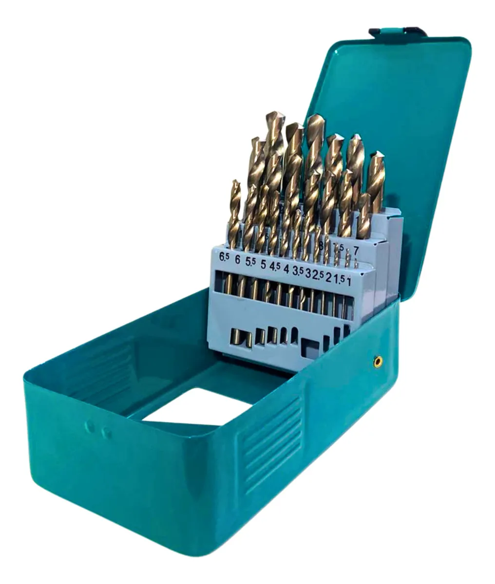 Kit Brocas Aço Rápido M35 Cobalto 25 Peças 1 A 13mm Hanabi - Imagem 3