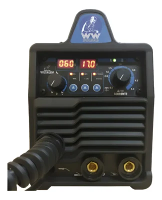 Maquina Inversora Multiprocesso Mag/ Mig/tig/eletrodo 140amp 220v Azul 220v Com gas/Sem gas
