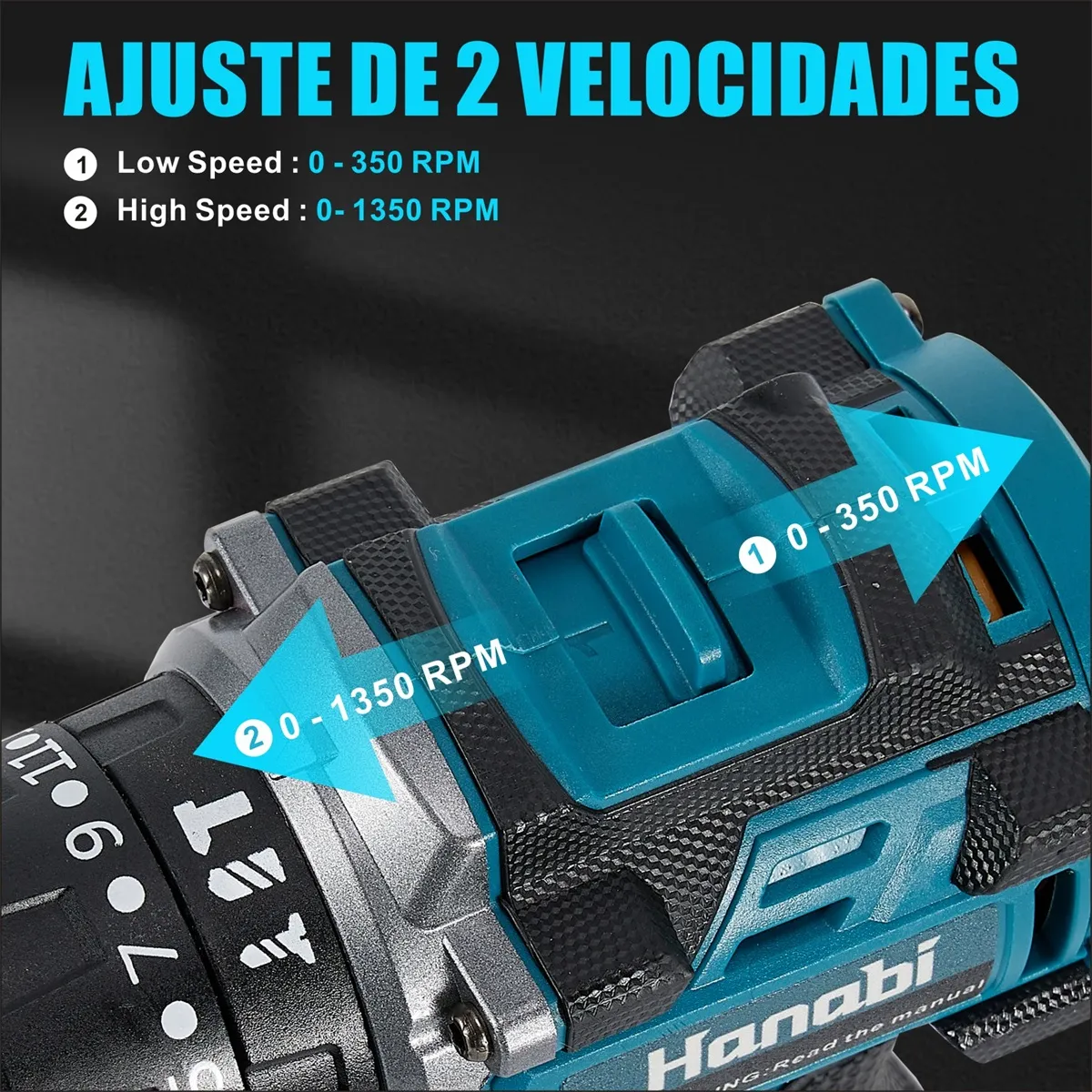 Parafusadeira Furadeira De Impacto 2.0ah 16.8v 2 Bateria - Imagem 9