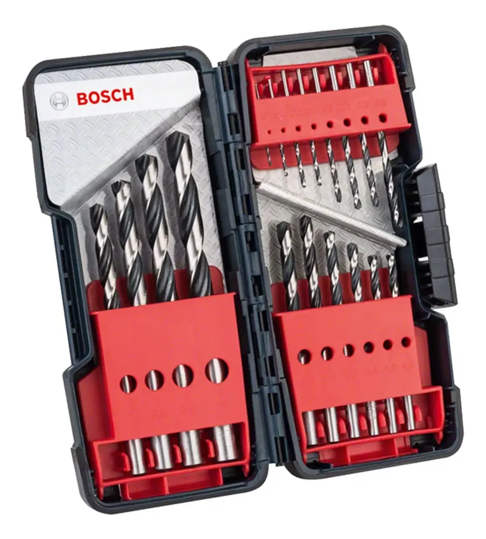 Jogo De Brocas 1 A 10mm Hss Pointeq Bosch 18 Peças Maquifer