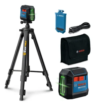 Nível A Laser Bosch Verde 2 Linhas Com Tripé Reforçado
