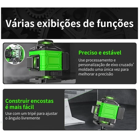 Nível a Laser Ajustável 8/12 Linhas Nível 360 ° - Imagem 9