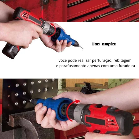 Adaptador Rebitadeira Suporte Rebite 4 Bicos 2.4-4.8mm Para Parafusadeira E Furadeira - Imagem 3