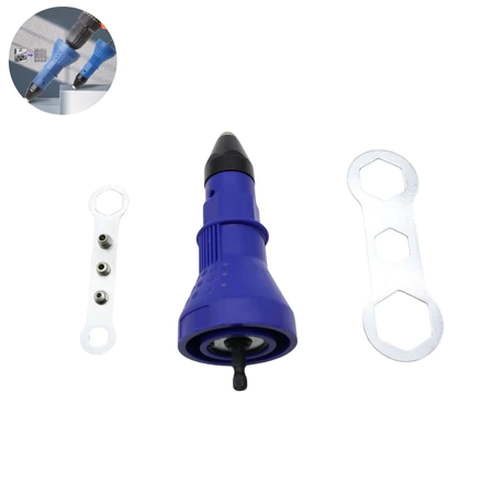 Adaptador Rebitadeira Suporte Rebite 4 Bicos 2.4-4.8mm Para Parafusadeira E Furadeira - Imagem 5