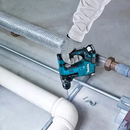 Martelete Rotativo Rompedor Makita HR140DZ Bateria 12V 1,5ah + Carregador Bivolt - Imagem 7