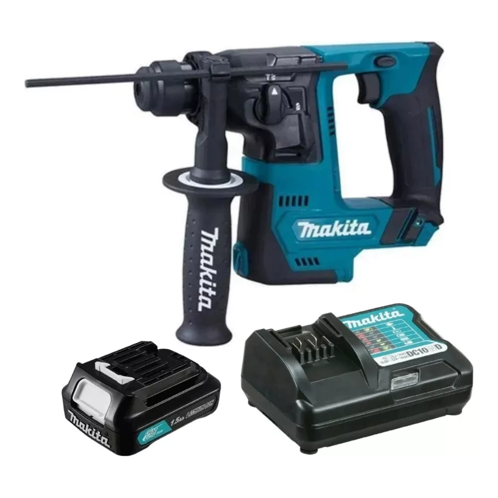 Martelete Rotativo Rompedor Makita HR140DZ Bateria 12V 1,5ah + Carregador Bivolt
