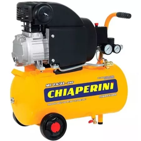 Compressor de Ar Portátil 21Litros Chiaperini MC 7.6/21-2HP 120psi Monofásico - Imagem 6