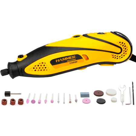 Mini Retifica Profissional 135w 40 Peças Corte E Desbaste 60hz - Imagem 3