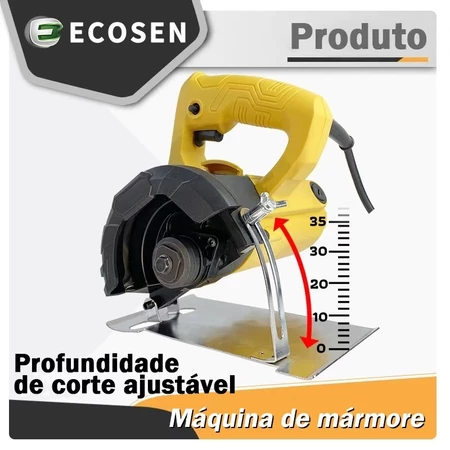 Serra Mármore Madeira Piso Granito Cerâmica 1550W 45 Graus 110mm Disco De Corte - Imagem 5