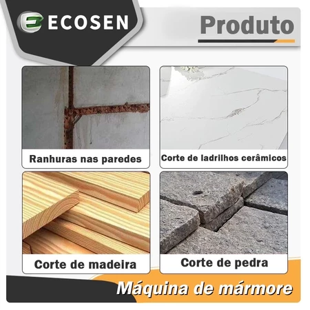 Serra Mármore Madeira Piso Granito Cerâmica 1550W 45 Graus 110mm Disco De Corte - Imagem 6