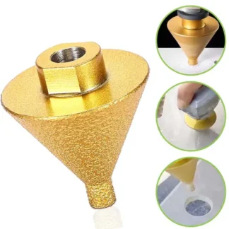 Broca Fura Piso Chanfro Diamantada Cônica Escalonada Desbaste Porcelanato Esmerilhadeira M14- Rolken