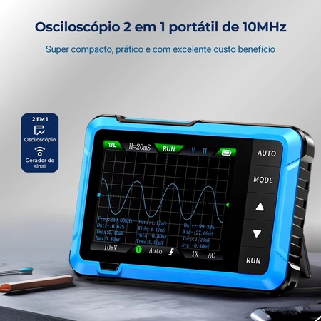 Osciloscópio Pórtatil Tablet FNIRSI DSO-510 10 MHZ - Imagem 2