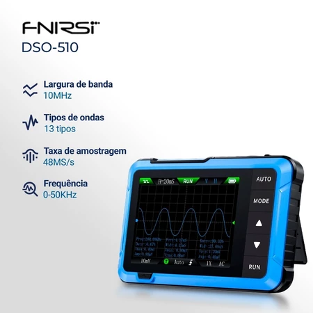 Osciloscópio Pórtatil Tablet FNIRSI DSO-510 10 MHZ - Imagem 6