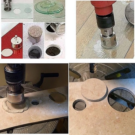 Broca Serra Copo Diamantada Para Cerâmica Piso Vidro Porcelanato - 6mm à 50mm 15peças - Imagem 6