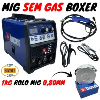 Maquina De Solda Mig Sem Gas Bivolt Mig 0 Zero - Boxer Soldas