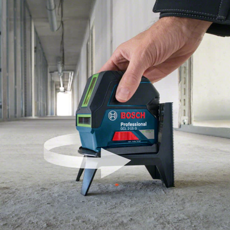 Nivel A Laser em linhas Verdes vertical e horizontal Bosch modelo Gcl215g 15m + Tripé e trena manual - Imagem 4