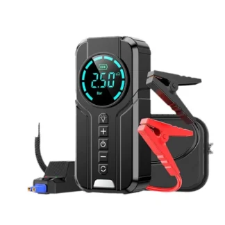 Bomba de Ar Portatil Compressor Inflator Multi-função 4 em 1 Power Bank 8kmah Bateria Calibrador de Carro Auto Pneu