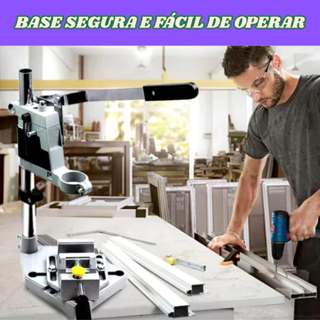 Suporte para Mesa Bancada Furadeira Elétrica Com Morsa ou Sem Morsa - Imagem 5