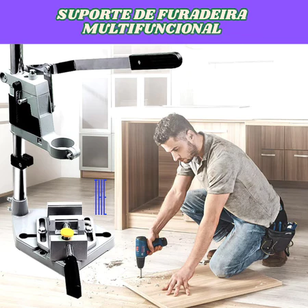 Suporte para Mesa Bancada Furadeira Elétrica Com Morsa ou Sem Morsa - Imagem 3