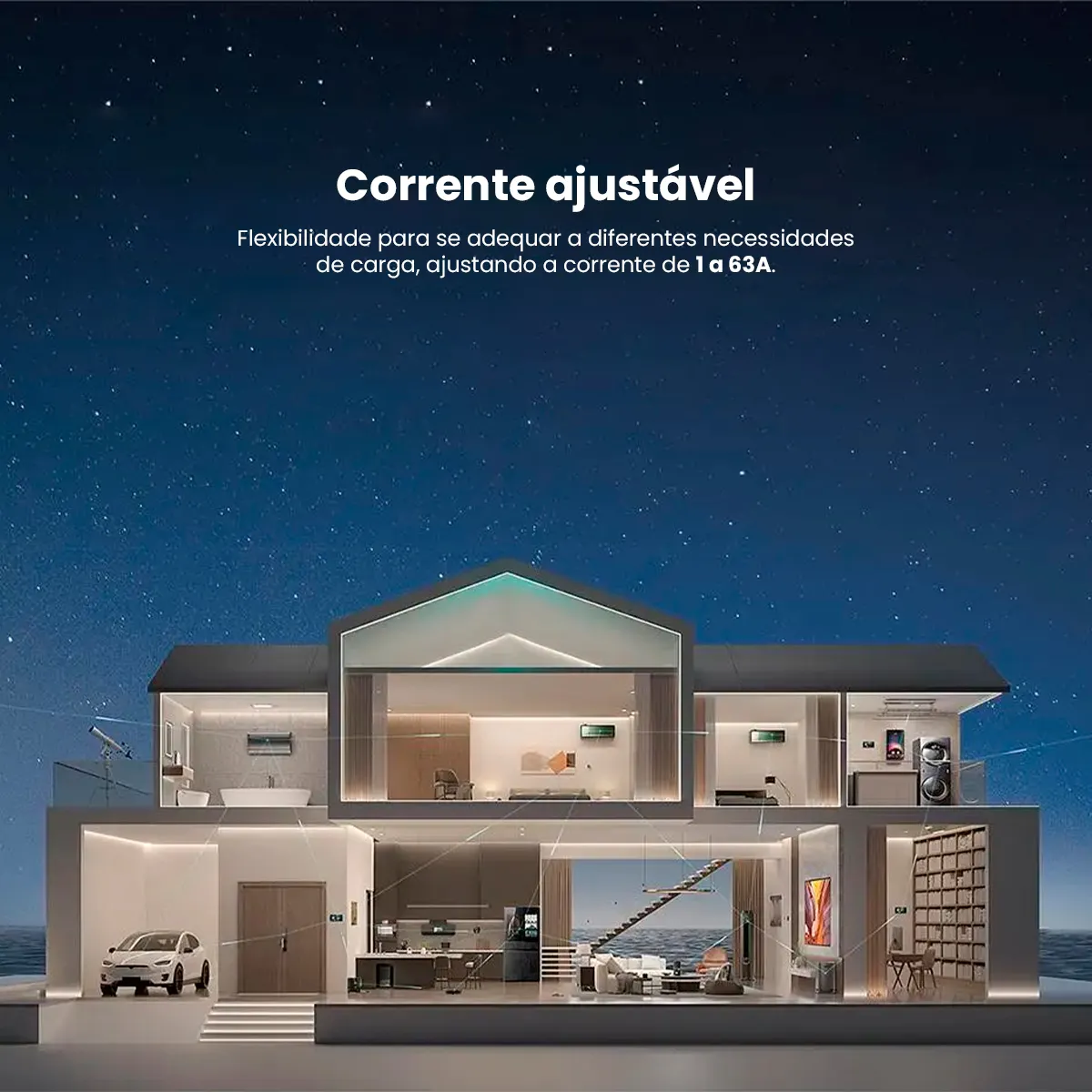 Disjuntor Wifi Inteligente 63a Corrente Ajustável Automação - Imagem 2