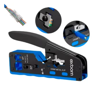 Alicate Multifuncional Crimpagem Vazado Rj45/rj11/12 Cat7