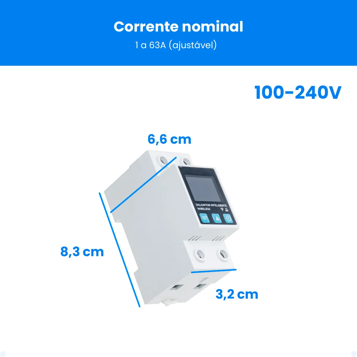 Disjuntor Wifi Inteligente 63a Corrente Ajustável Automação - Imagem 5