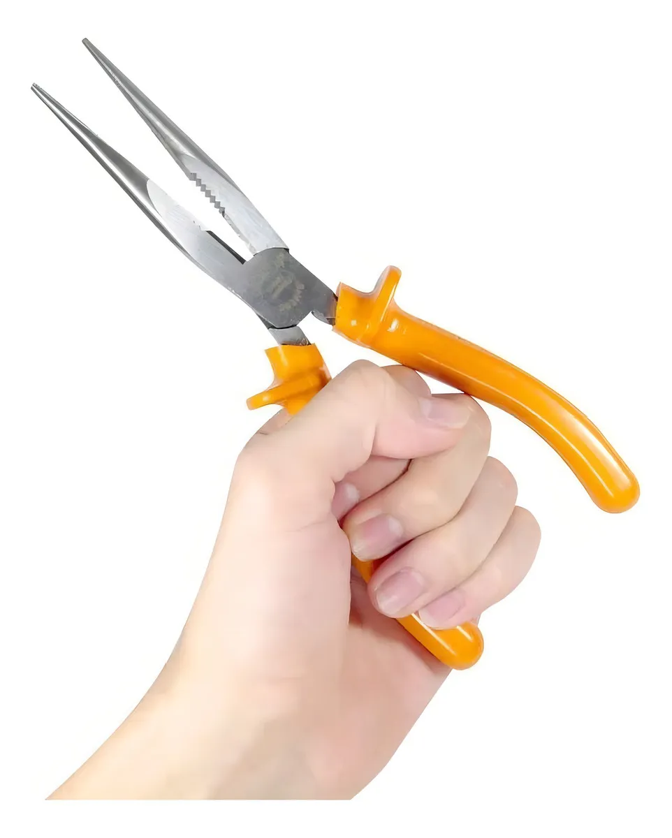 Alicate Bico Meia Cana Longo Reto 8'' Corte Preciso Corneta - Imagem 4