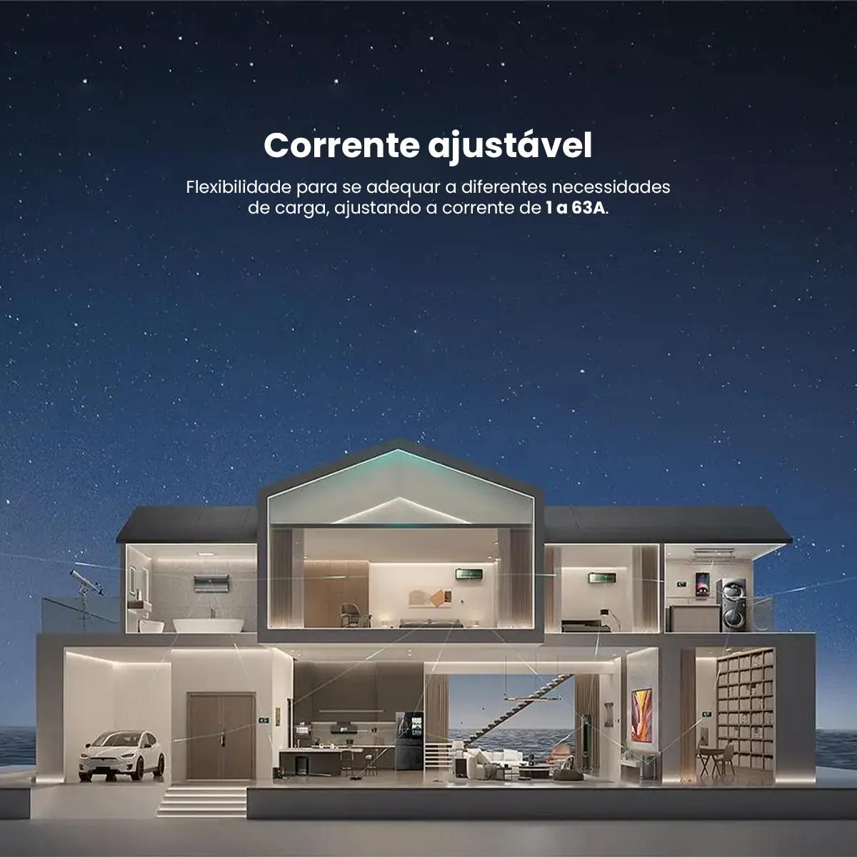 Disjuntor Inteligente Wifi 1-63a Monitoramento De Energia Corrente Ajustável - Imagem 3