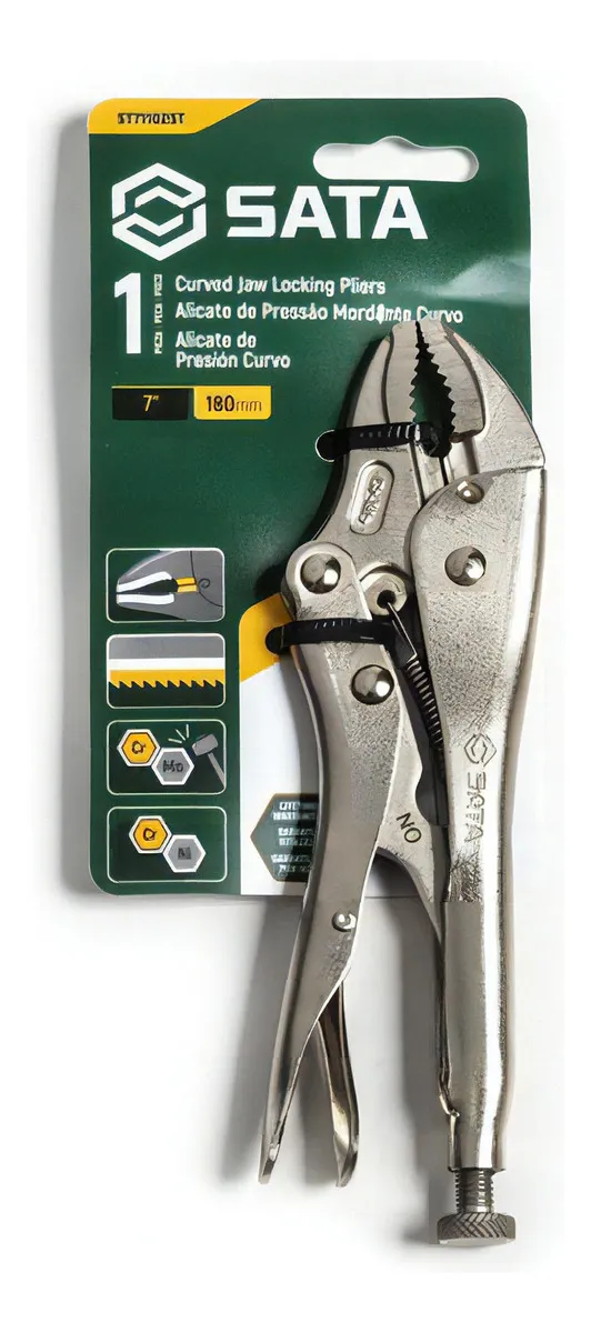 Alicate De Pressão Mordente Curvo 7 Profis. Sata St71102st - Imagem 3