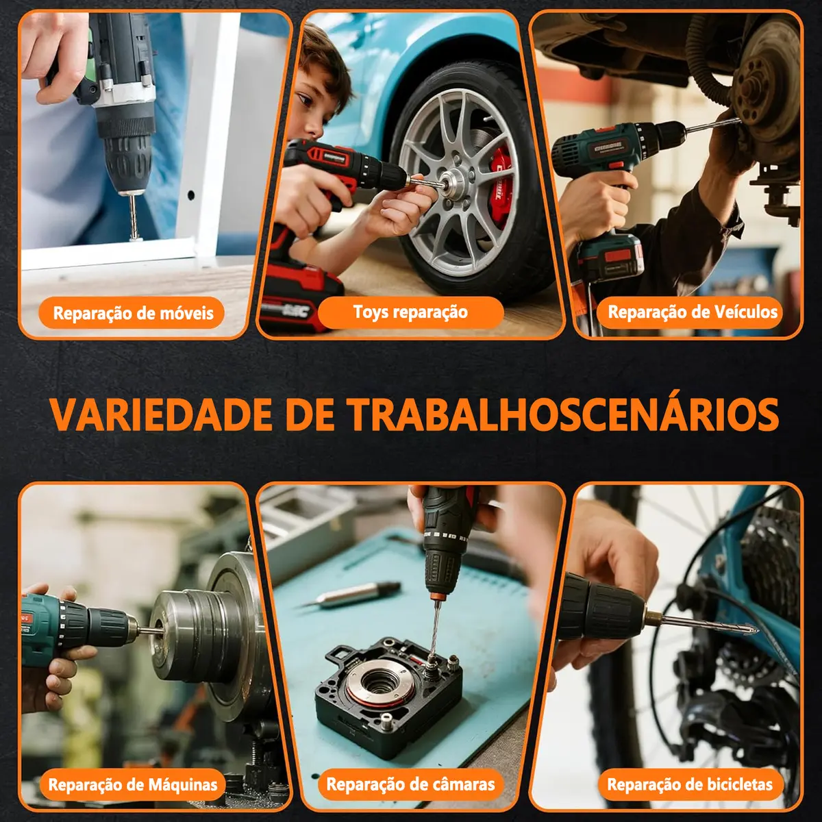 Brocas Excêntrica Serrilhada Ponta Cruzada Tungstênio 6mm/8mm/10mm/12mm - Imagem 5
