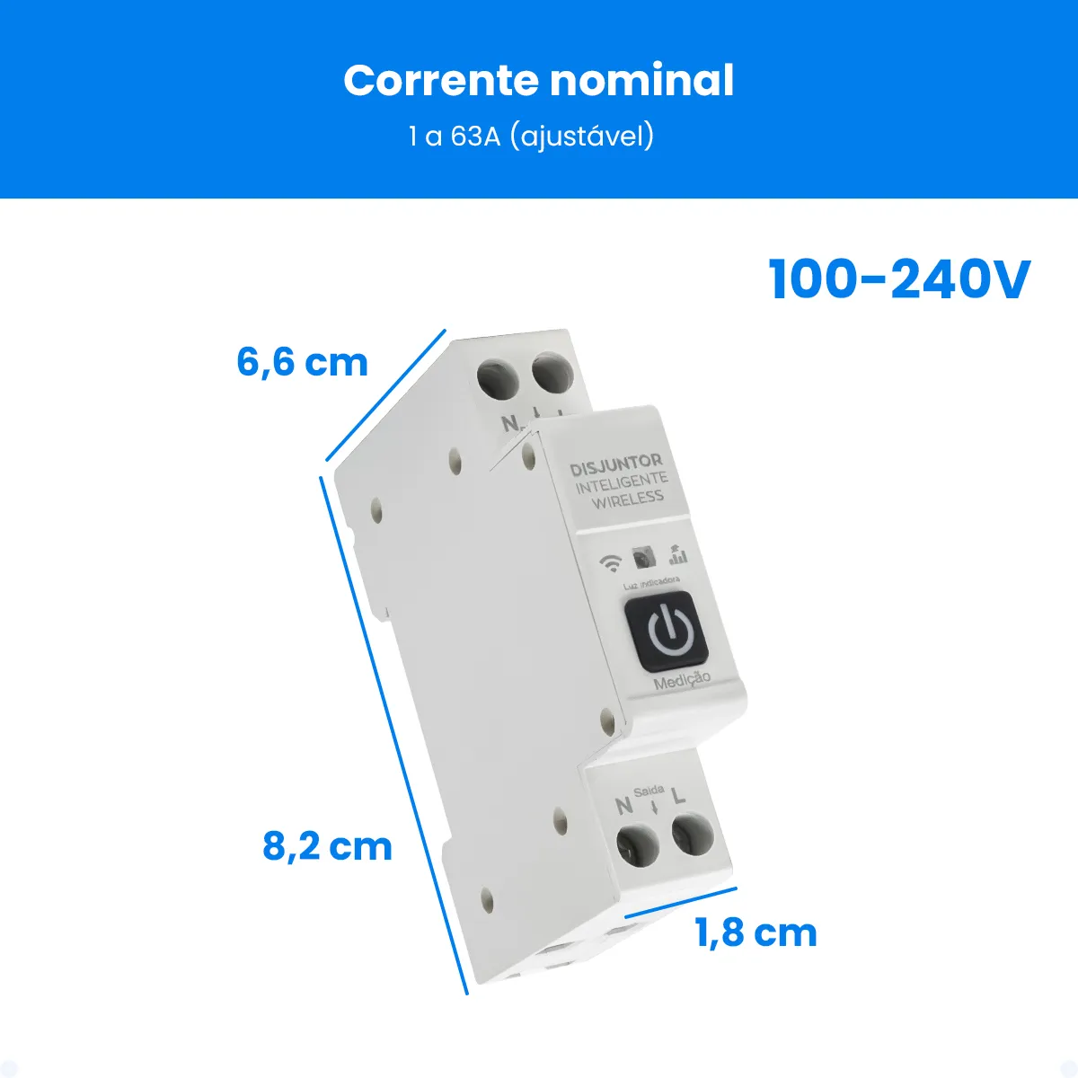 Disjuntor Inteligente Wifi 1-63a Monitoramento De Energia Corrente Ajustável - Imagem 6