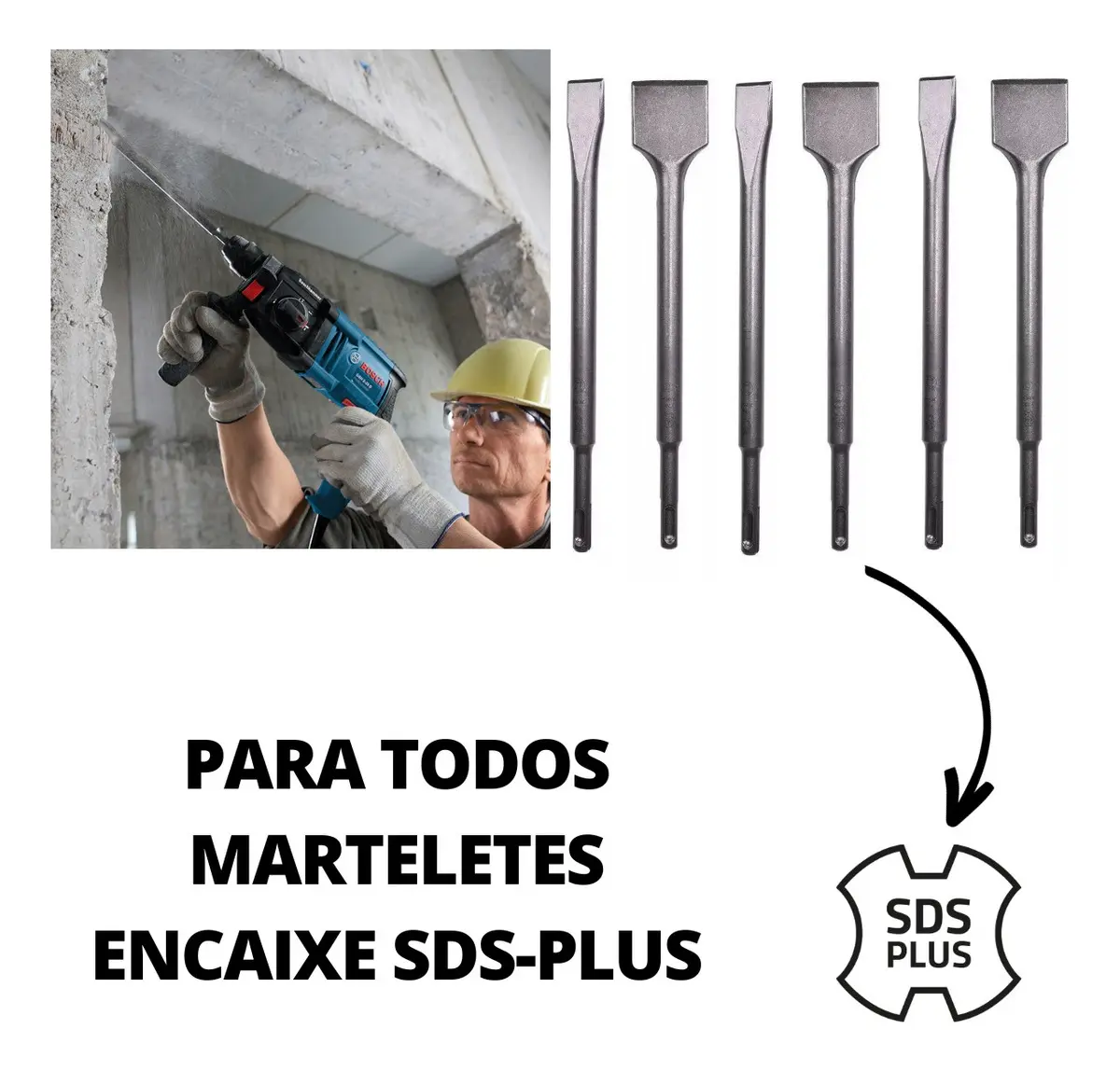 Kit Talhadeiras Sds Plus 6 peças - Imagem 5