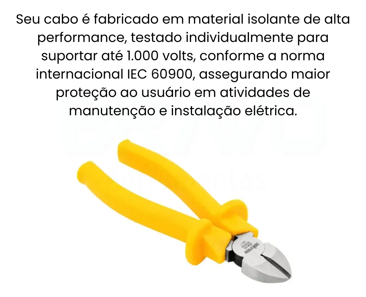 Alicate De Corte Diagonal 6'' Vonder Isolado 1000 Volts - Imagem 5